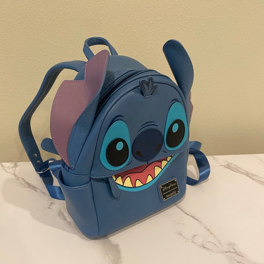 Disney Parks leather Stitch mini backpack
